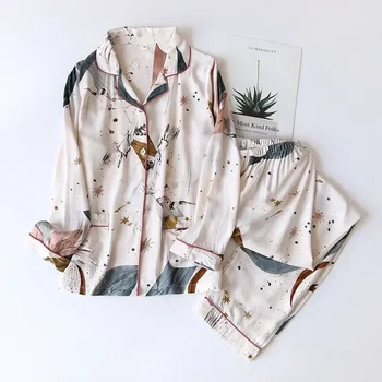 Frühling/Sommer Neue 100% Viskose Langarm Hosen Damen Pyjama Anzug 3XL Plus Größe lange Nachtwäsche Damen