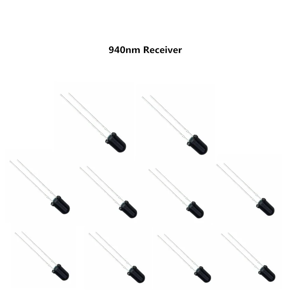 10 Paar 3 mm 5 mm 940 nm LEDs Infrarot-Sender und – Bild 4