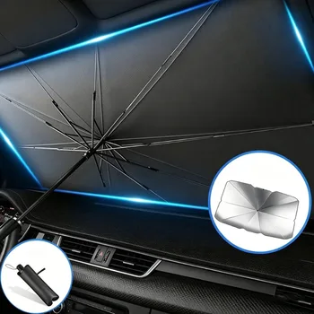 Multifunktionaler, praktischer, faltbarer Auto-Windschutzscheiben-Sonnenschutz, Innenraumschutz, Zubehörteil