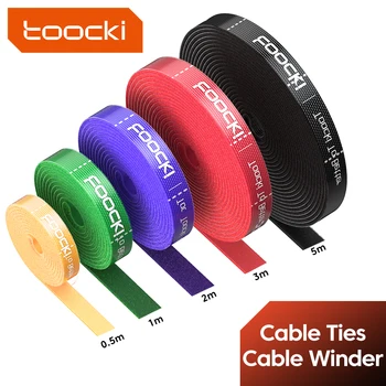 Toocki Kabel-Organizer, Kabelmanagement, zerreißbar, Organizador, Kabel, Wickler, Krawatten, Telefonzubehör