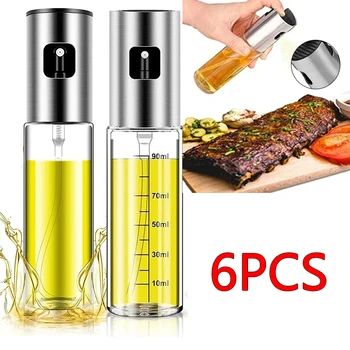 Glas-Ölsprüher zum Kochen, Oliven-Spray, Mister für Salat, Grillen, Küche, Backen, leere Essigflasche