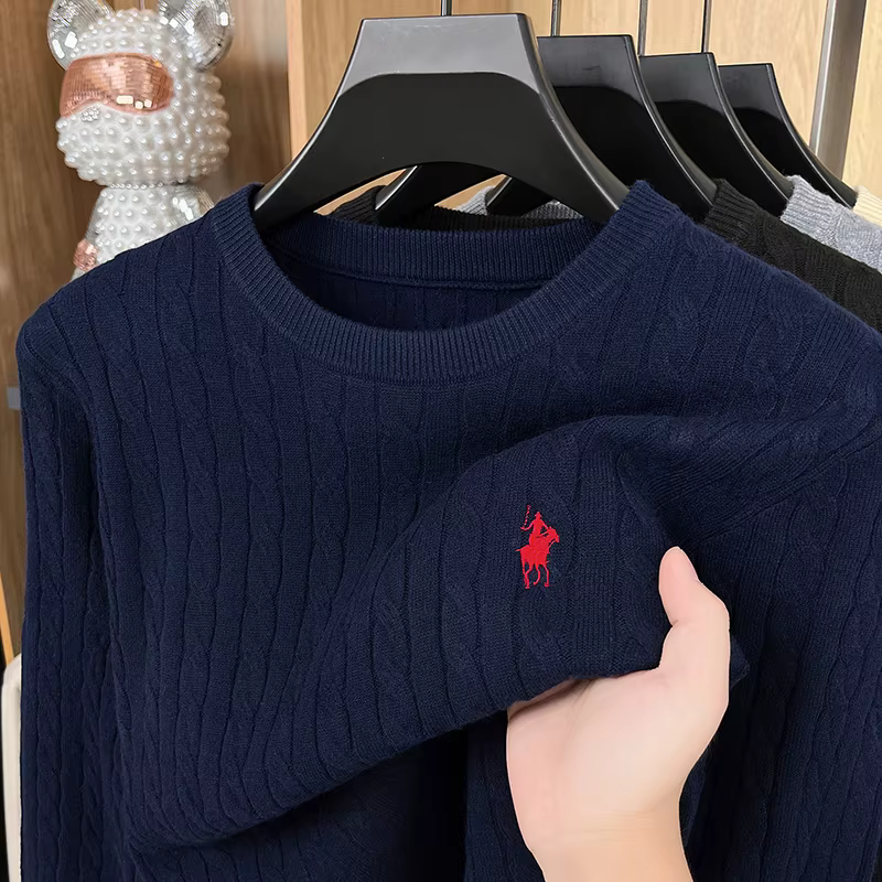 Heißer High-End-Luxus Mann Langarm Strickwaren Rundhals Kein – Bild 4