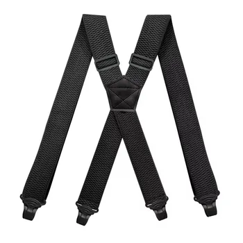 Robuste Arbeitshalterungen für Herren, 3,8 cm breit, X-Form mit Kunststoff-Greifverschlüssen, verstellbare