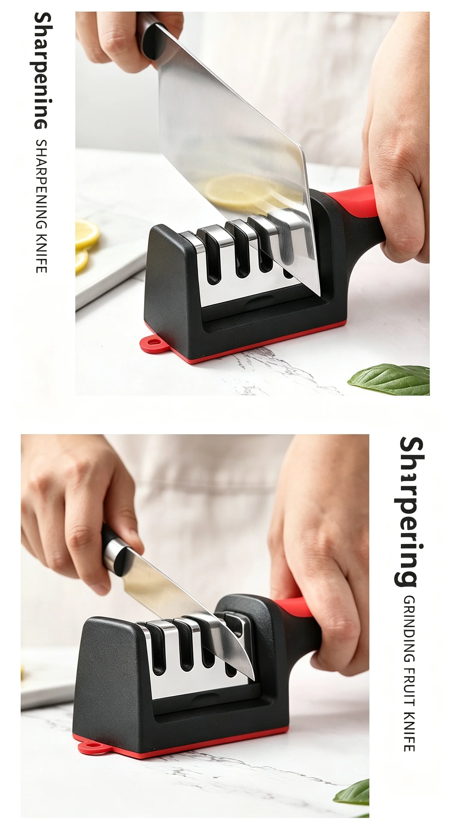Küchenmesser mit 3/4 Segmenten und Geschenk-Schärfer – Bild 6