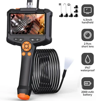 Industrielle Endoskopkamera 4,3 "Einzel-Doppelobjektiv HD 1080P Autoinspektion Endoskop IP67 Wasserdichte