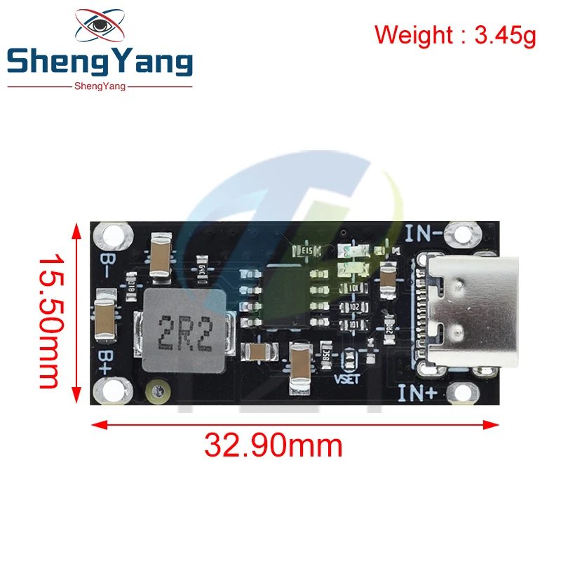 USB-C Lithium-Ladeplatine 3 A (IP2312), 5 V auf 4,2 V – Bild 2