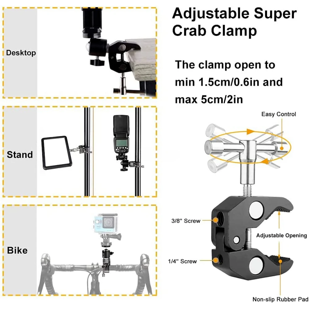 ERIKOLE Super Clamp mit 360° °   Mini Kugelkopf – Bild 4