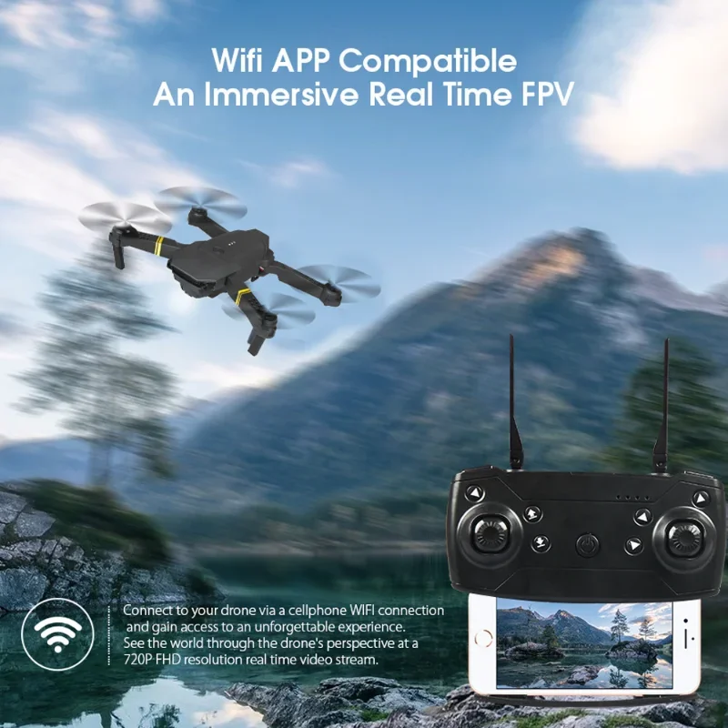4K Eachine E58 Drohne WIFI FPV mit Weitwinkelkamera – Bild 3