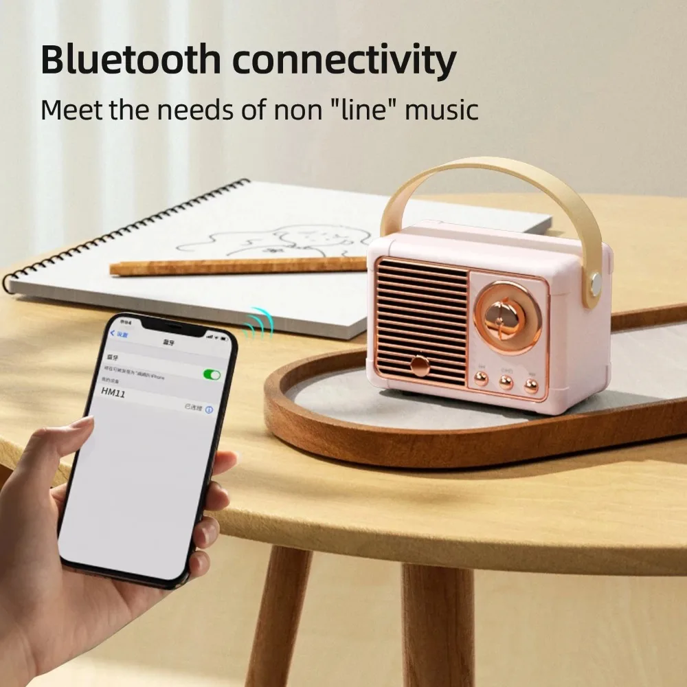 Retro Bluetooth Lautsprecher Drahtlose Karte Tragbare – Bild 2