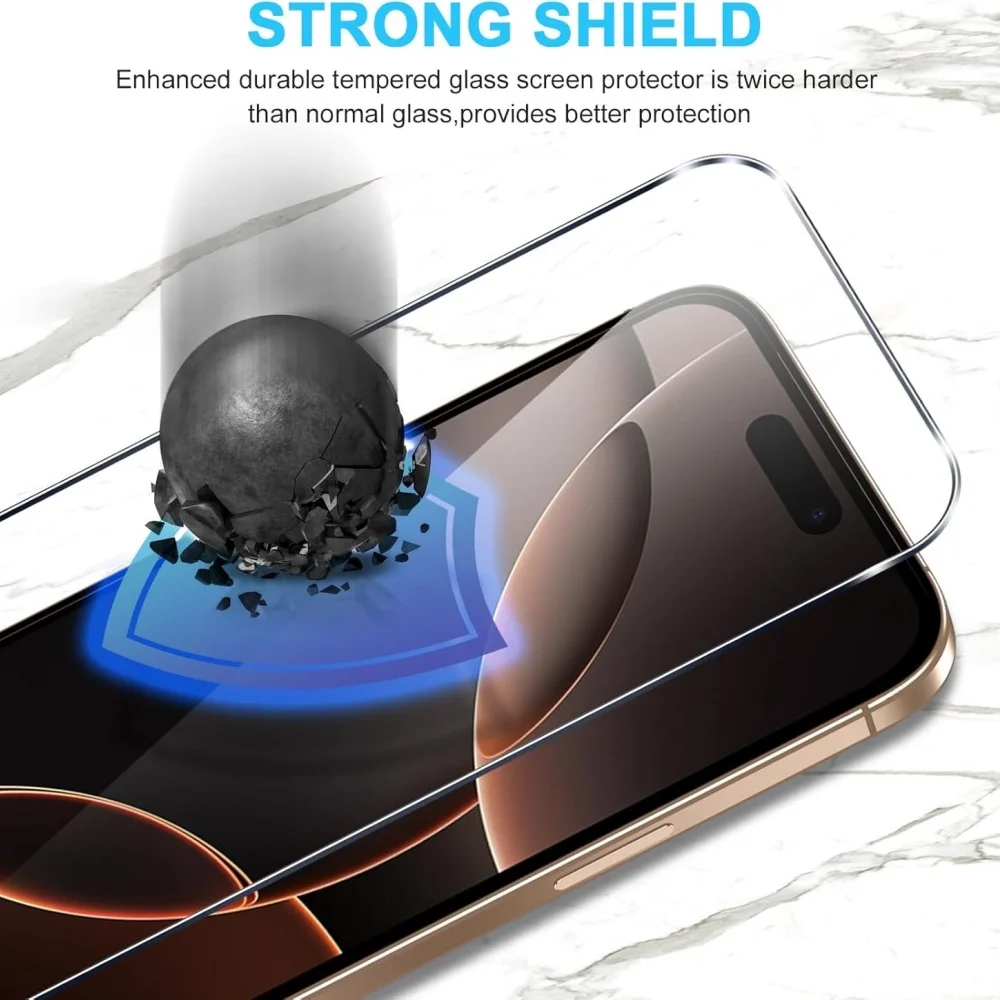 1~5 Stück HD Schutz glas für iPhone 16 17 Pro Max 17e 16e 15 – Bild 6