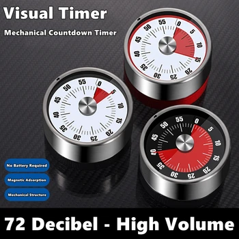 Countdown-Erinnerung, magnetisch, mechanisch, visuelle Timer, Klassenzimmer-Backuhr für Unterricht