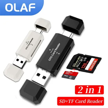 Typ C SD TF Kartenleser 2-in-1 USB 2.0 Kartenleser für PC Laptop Zubehör