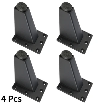 Verstellbare Möbelbeine aus Metall für Sofa, Bett, TV-Schrank, schwarze Möbelfüße, dicke (4 Stück)