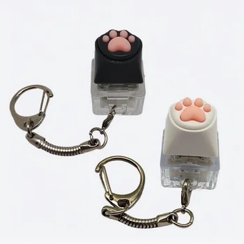 Nette Katze Klaue Schlüssel Kette Schlüssel Ring Fingertip Dekompression Druck Spielzeug Keycap Tester Zurück