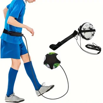 Fußballtrainingsausrüstung mit Seiltasche, Fußball-Dribbelgürtel, Trainingsgerät zur Ballkontrolle