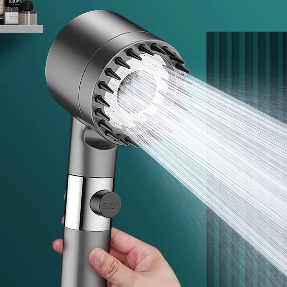 Hochdruckfilter-Duschkopf, 3-Modus, verstellbares Spray mit
