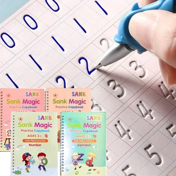 Sank Magic Practice Copybook Stift Vorschulkinder Kalligraphie Englische Version Abwischen Kinder