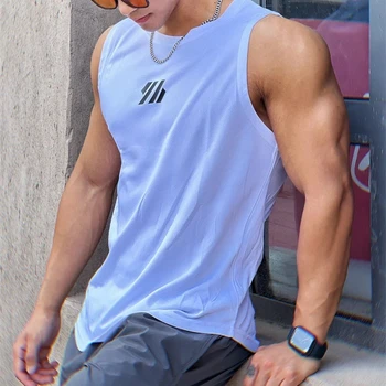2024 Sommer Gym Weste Mesh Shirt ärmellose T-Shirts Männer Tanktops Basketball Laufen Fitness Sport Weste