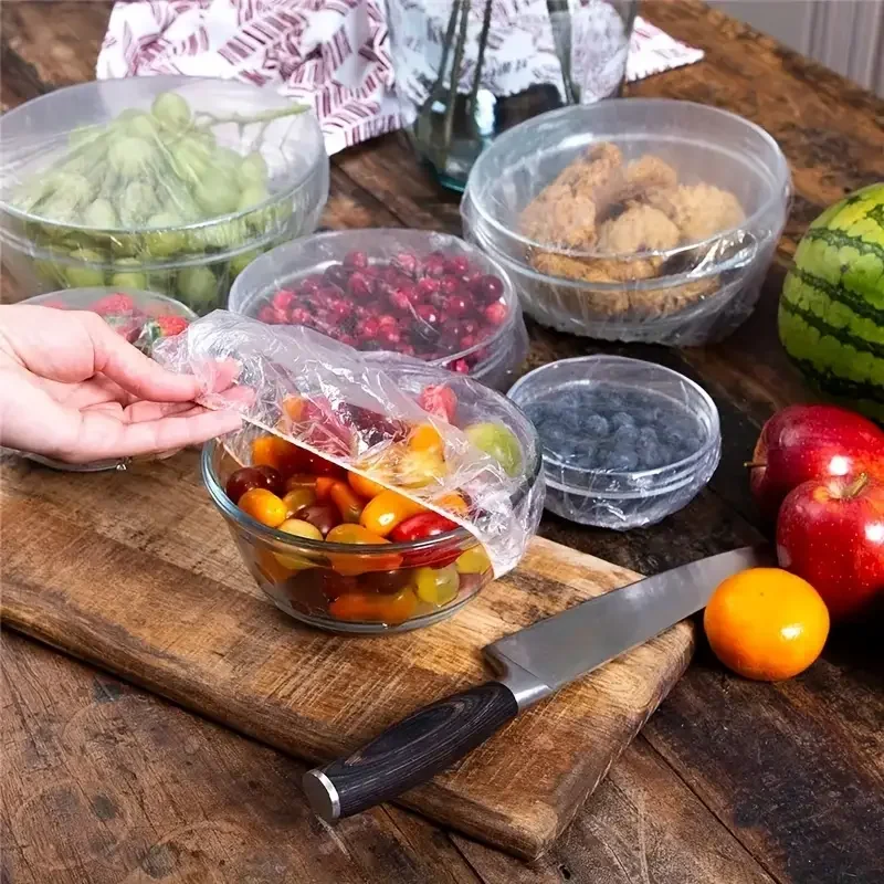 100 stücke Einweg Lebensmittel Abdeckung Saran Wrap Darm – Bild 5