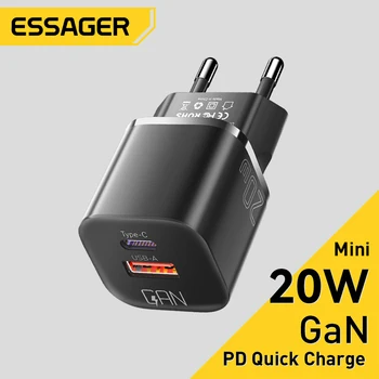 GaN USB-C Ladegerät 20 W, PD 3.0 und QC 3.0, für iPhone 11-14