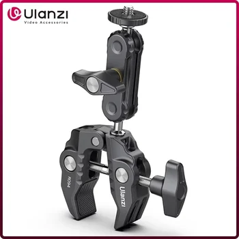 Ulanzi R094 Metall-Superklemme mit Doppelkugelkopf, magische Armklemme mit 1/4 Zoll 3/8 Zoll Loch