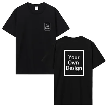 Benutzerdefinierte Baumwolle Angepasst Drucken Kurzarm T Shirt Sommer Tops Tees DIY Ihre Wie Foto Oder Logo