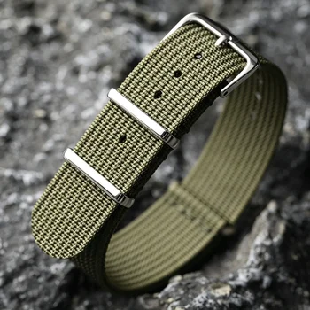 Geripptes Nylon-Uhrenarmband, Nylon-Uhrenarmband, 18 mm, 20 mm, 22 mm, Uhrenarmband-Zubehör