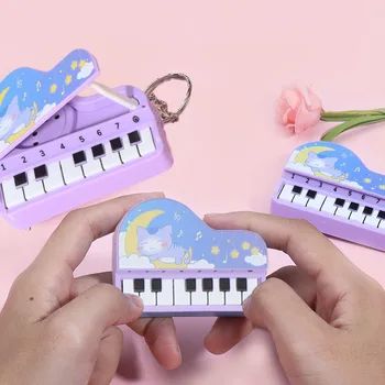 Mini Desktop Klavier Schlüsselanhänger Nette Musik Spiel Maschine Bunte Tasche Anhänger kinder Pädagogisches