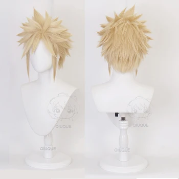 Anime Final Fantasy VII FF7 Cloud Strife Leinen Blonde Cosplay Perücke Hitzebeständige Kunsthaarperücken
