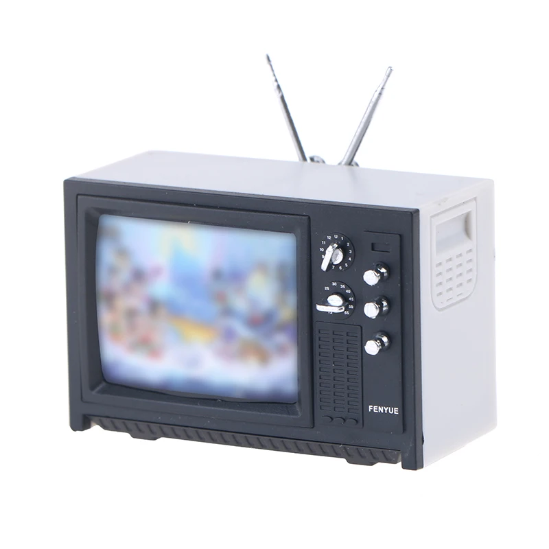 Mini Retro TV Miniatur Ornamente Puppenhaus Spielzeug – Bild 2