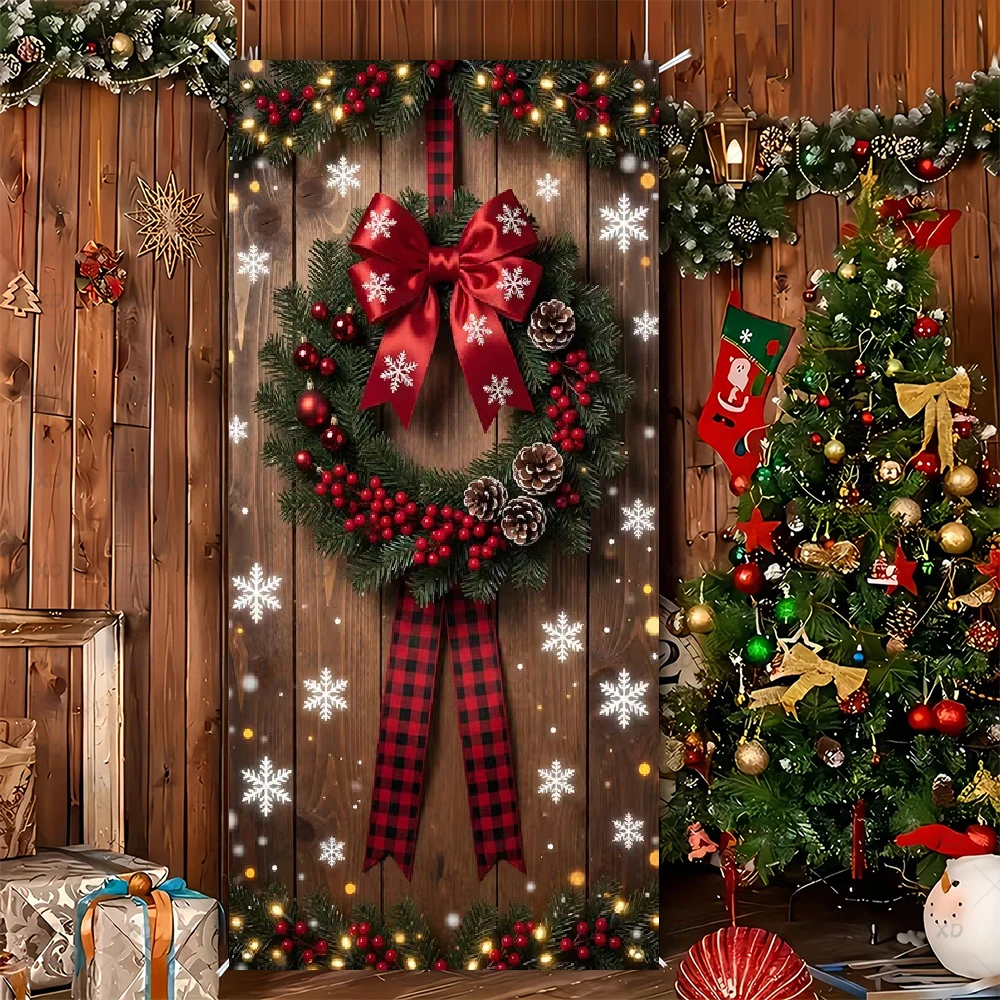 Weihnachtskranz Türhänger Hintergrund Weihnachten Winter – Bild 3