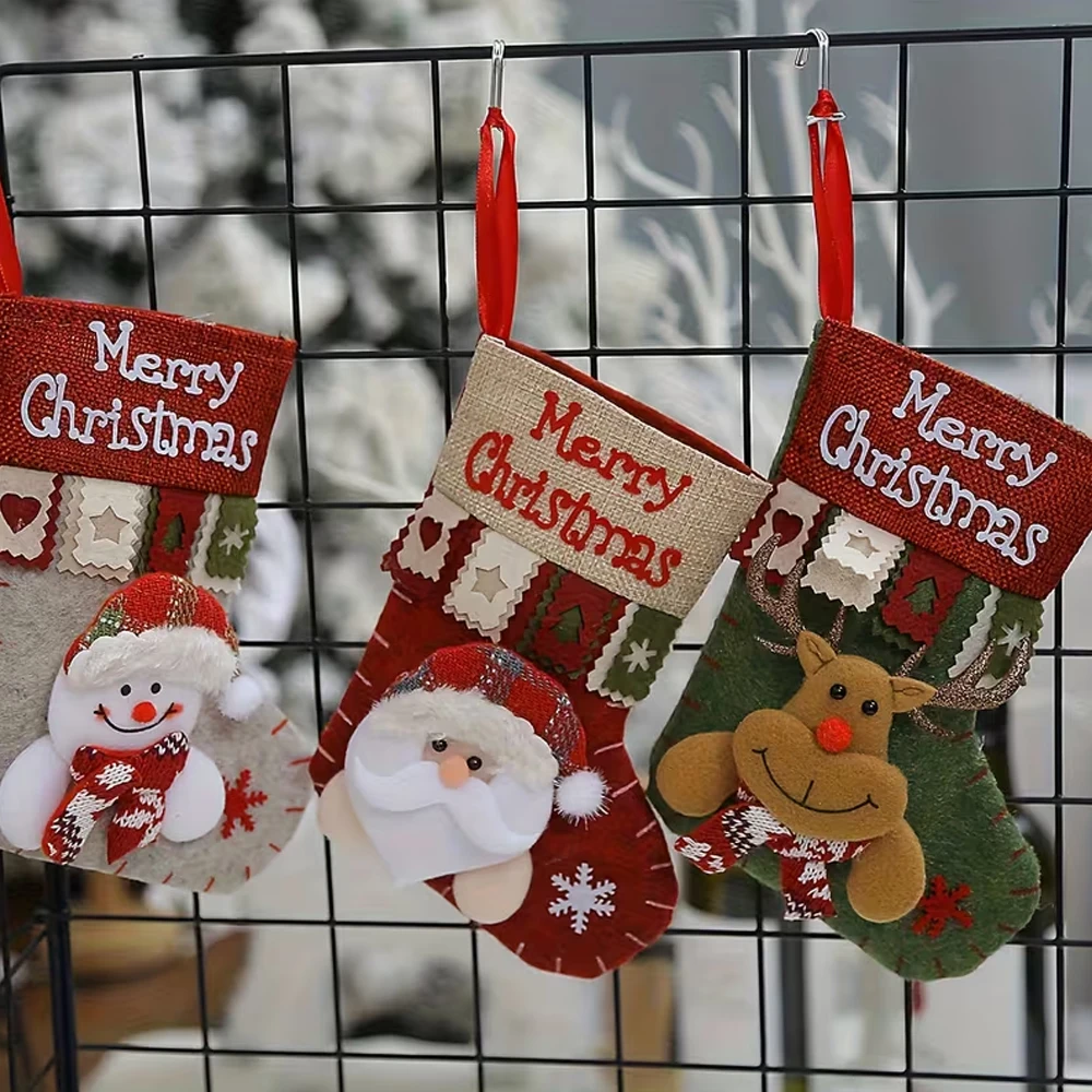 1 Stück Weihnachtsdekorationsstrumpf – Bild 3