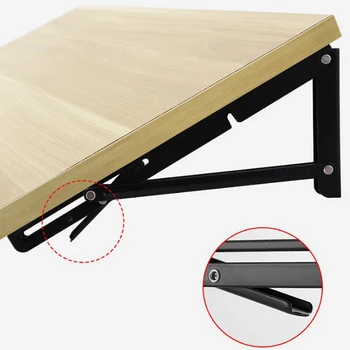 Wohnmobil Klapp halterung Tisch regal Wohnmobil Caravan schwarz Finish Edelstahl Mini Klapptisch Autozubehör