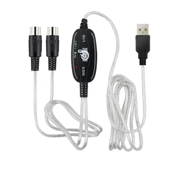Audio kabel Tastatur zu PC USB-MIDI-Kabel Konverter PC zu Musik-tastatur Cord USB IN-OUT MIDI-Interface kabel