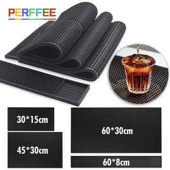 Gummi-Barmatte, Kaffeemaschine, Arbeitsplatte, Auslaufmatten, Bar-Servicematte, Abtropfmatte aus Glas
