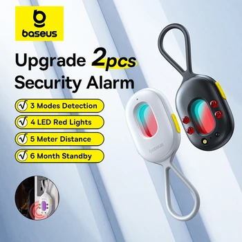 Baseus 2PCS Sicherheitsalarmmelder, Upgrade-Schallschutzsensor für Tür, Fenster, Kamera, Diebstahlalarm