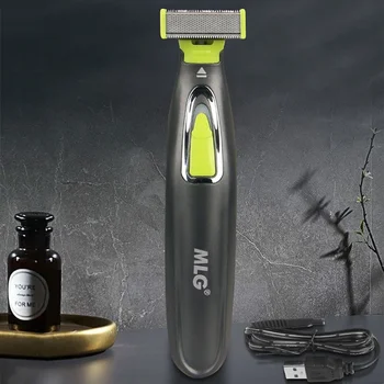 MLG Elektrorasierer für Männer und Frauen, tragbarer Ganzkörper-Trimmer, USB-T-förmiger Klingenrasierer