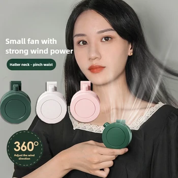 Mini Clip Fans Hängen Taille Hals Fan Mädchen Elektrische Luftkühlung Fan 900 mah USB Blattlosen Fan 3