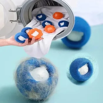 Wäschebälle, 3-10 Stück, Wäschebälle, Tierhaarentferner, wiederverwendbare Bälle, Waschmaschinenfilter