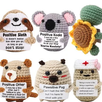 Gehäkelte Tierfiguren zur Emotionalen Unterstützung, Lustige Geschenke für Freunde, Tisch