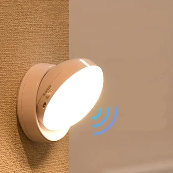 LED-Nachtlicht mit USB-Ladefunktion, intelligente Bewegungssensorleuchte für Nachttisch, Schrank