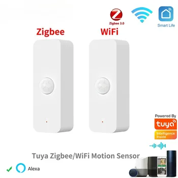 Tuya WiFi Zigbee PIR Bewegungssensor Smart Home Infrarot-Körperdetektor Sicherheit Smart Life Kompatibel