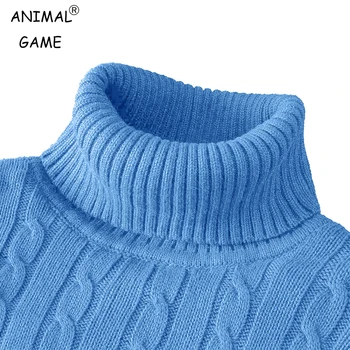 Outdoor Herren Langarm Strickpullover Slim Fit Rollkragenpullover Lässiger Pullover Winter Basic Schwergewicht