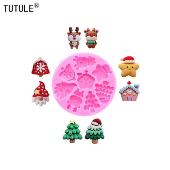 Weihnachts-Glockenform Weihnachtsserie Fondant Zucker Cupcake Bastel-Silikonformen Dekorative