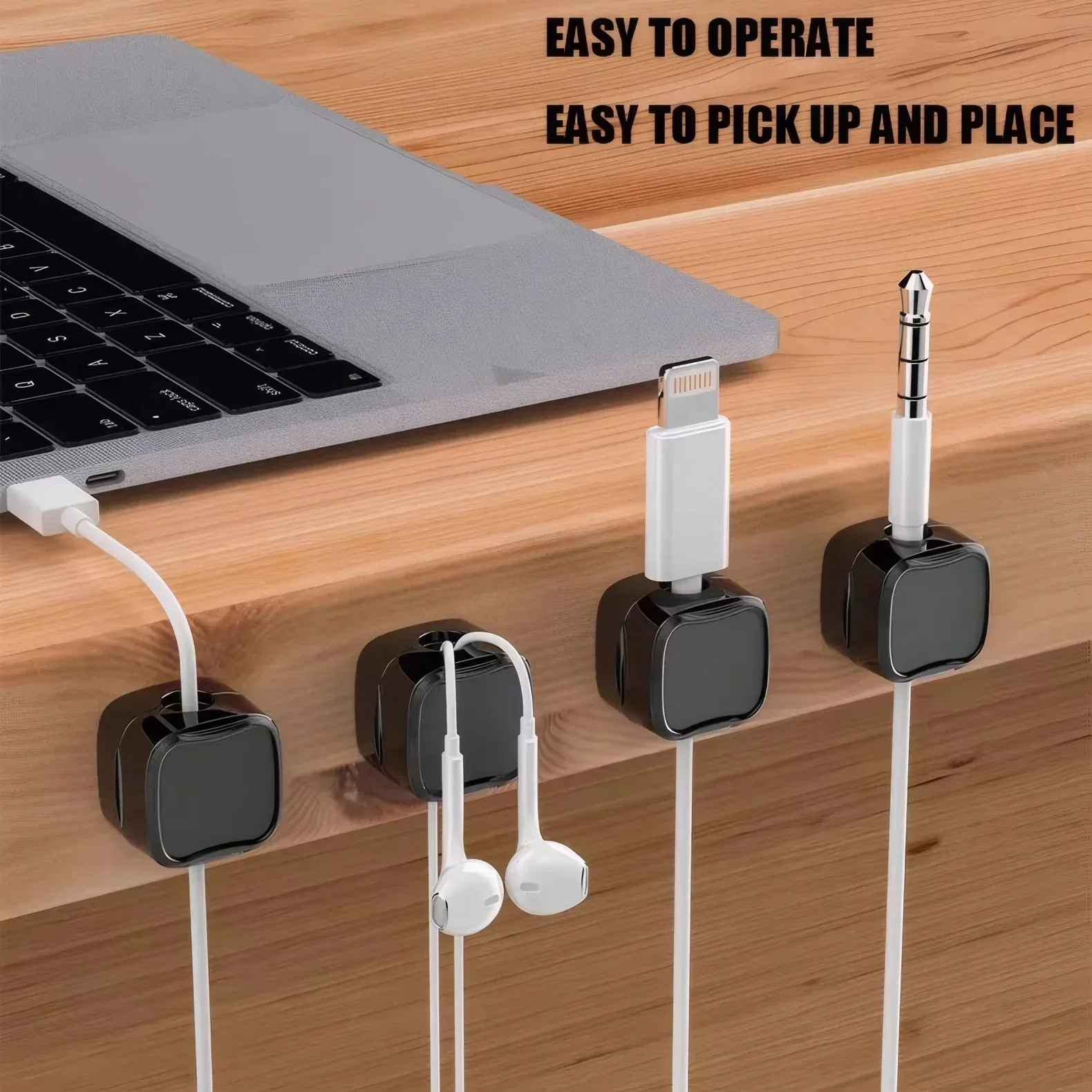 Magnetischer Kabelhalter Selbstklebender Kabelclip Sanftes – Bild 3