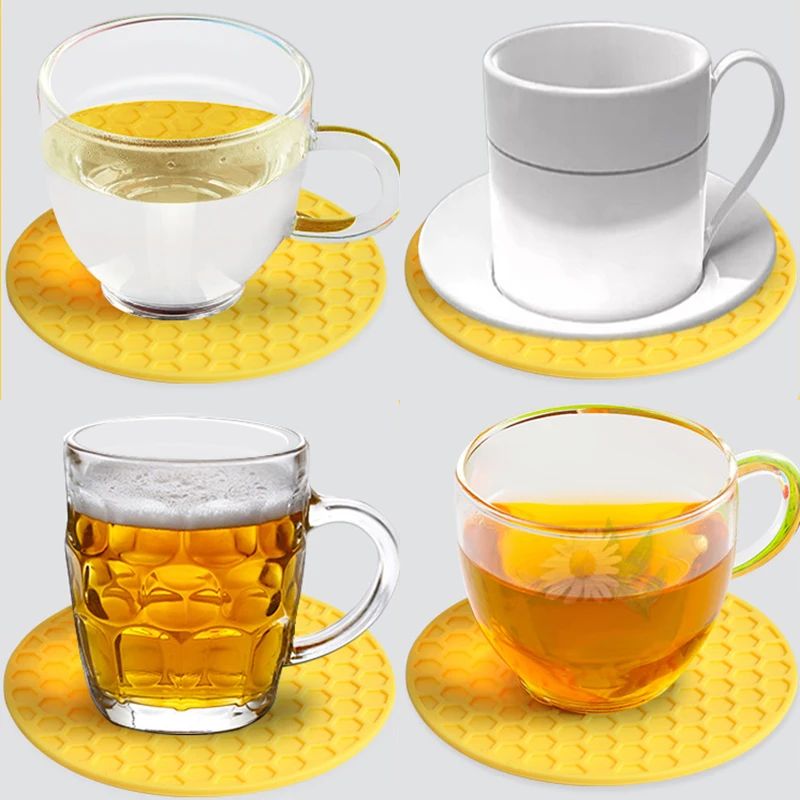 Runde Untersetzer Tasse Matten Kaffee Getränke Silikon Tee – Bild 6