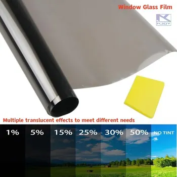 3M x 50CM VLT Schwarz Auto Fenster Folien Tönung Film Hause Fenster Glas Solar UV Schutz Aufkleber Filme perle