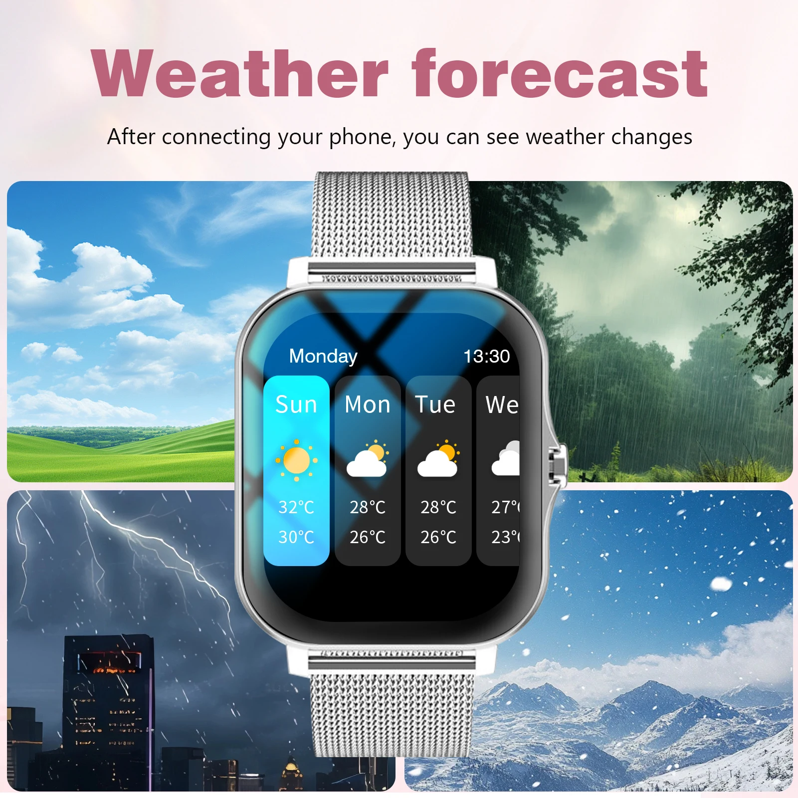 Multifunktionale Sport-Smartwatch, kabelloses Telefonieren – Bild 4