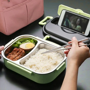 Edelstahl-Thermobehälter für Lunch mit Besteck, 1 Liter, isolierter Lebensmittelbehälter für Arbeit, Schule