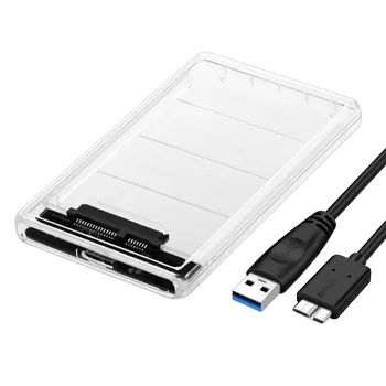Festplattenboxen USB 3.0 zu SATA III Festplattengehäuse 2,5 Zoll HDD SSD-Gehäuse Externes Gehäuse